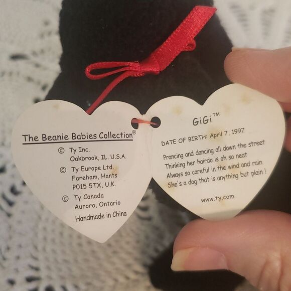Vintage 1998 Ty Beanie Baby GIGI the Black Poodle - Picture 7 of 9